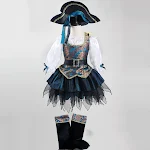 Kleines Mädchen Piratenkostüm für Halloween Rollenspiel. Fördert Fantasie und Abenteuergeist. Perfekt zum Verkleiden. — foto 11