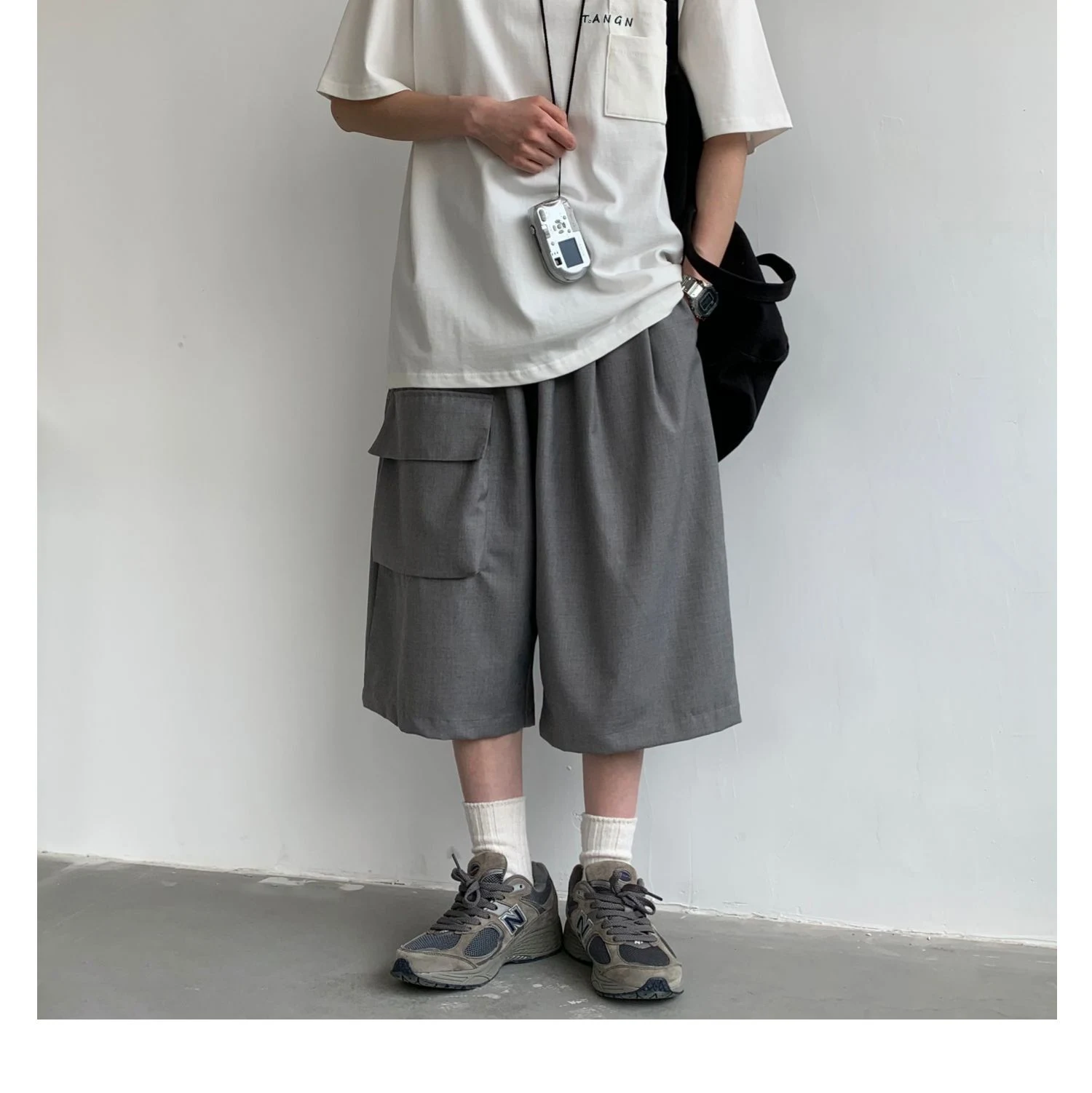 Title 11, Japanese Retro Simple Casual Shorts for Men, of...