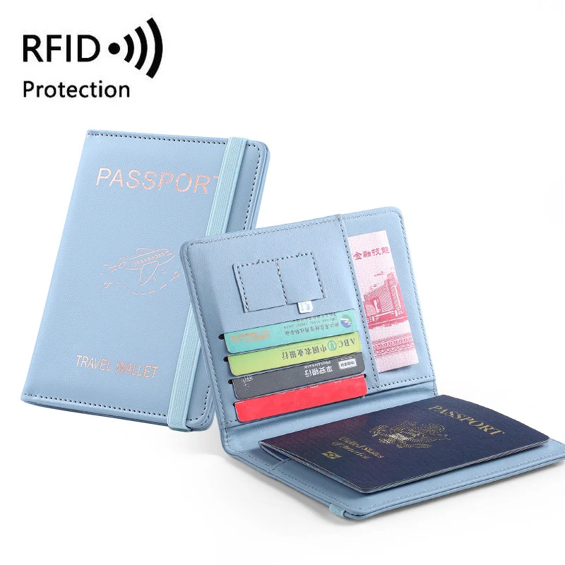 PU Leather Passport Bag RFID Multiple Card Slots Multifunctional Certificate Holder Secure Travel Organized Protection — photo 4