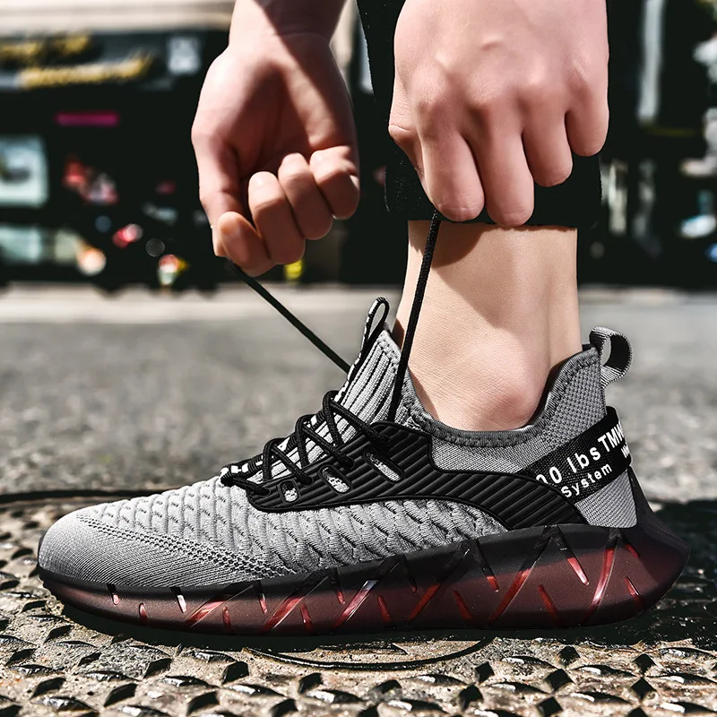 Tênis de corrida em malha e tecido voador, casuais e confortáveis, ideais para corridas e uso diário, respiráveis e leves para o seu bem-estar. — foto 2