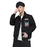 Jaqueta coreana casual com gola alta para homens. Moda masculina moderna e elegante, perfeita para um visual despojado e estiloso. — foto 1