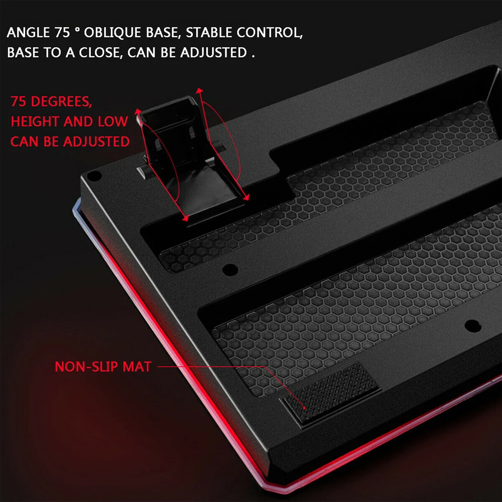 Title 10, USB desktop wired luminous keyboard and mouse s...