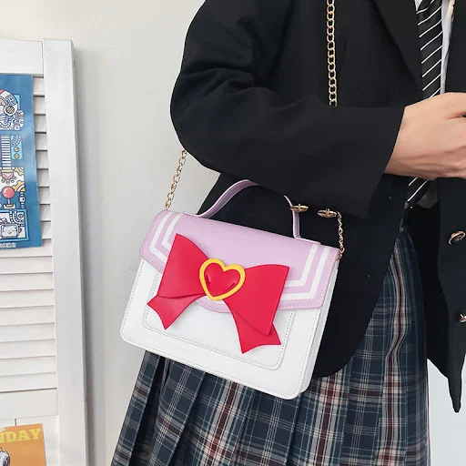 Title 10, Bolsa Mensageiro PU com Cores Contrastantes e P...