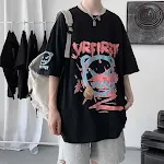 Summer New Short Sleeve T-shirt Men's Loose Trendy All-match Cartoon Top Clothes Hong Kong Style Casual Hip Hop Outfit f — photo 18