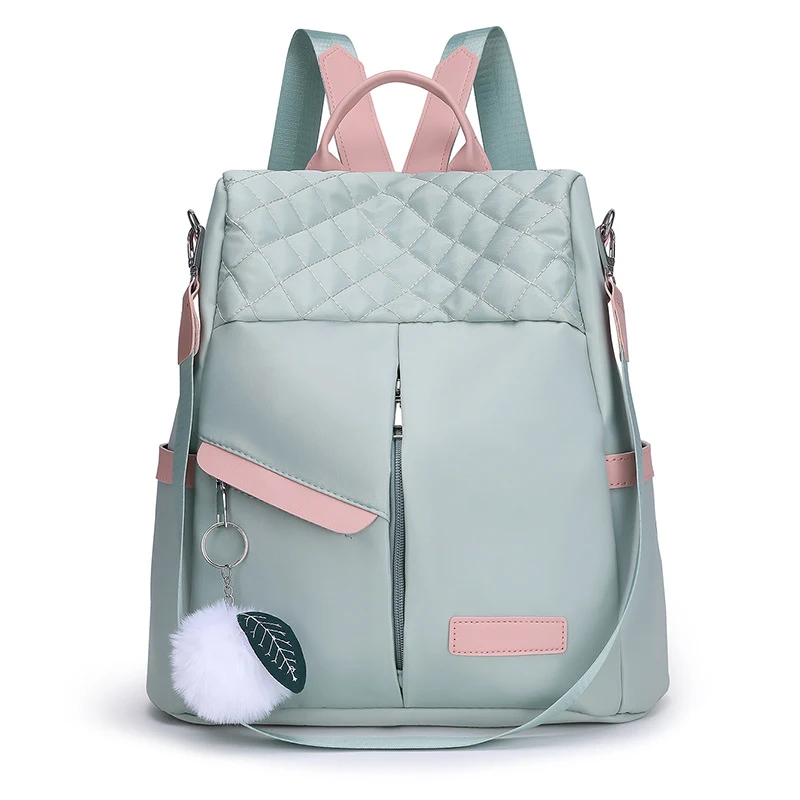 Borsa a tracolla Oxford casual da donna, grande capacità, impermeabile, a contrasto cromatico, zaino versatile per ogni occasione. — foto 15