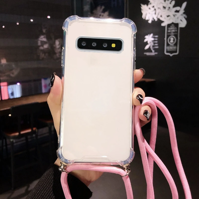 Title 4, Transparent Air Bag Long Lanyard Phone Case. Pr...