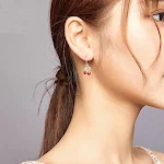 Brincos de Prata S925 Cereja Doce Original Joia Feminina Design Delicado Elegância Clássica Presente Ideal Para Todas as Ocasiões Conforto e Estilo — foto 5