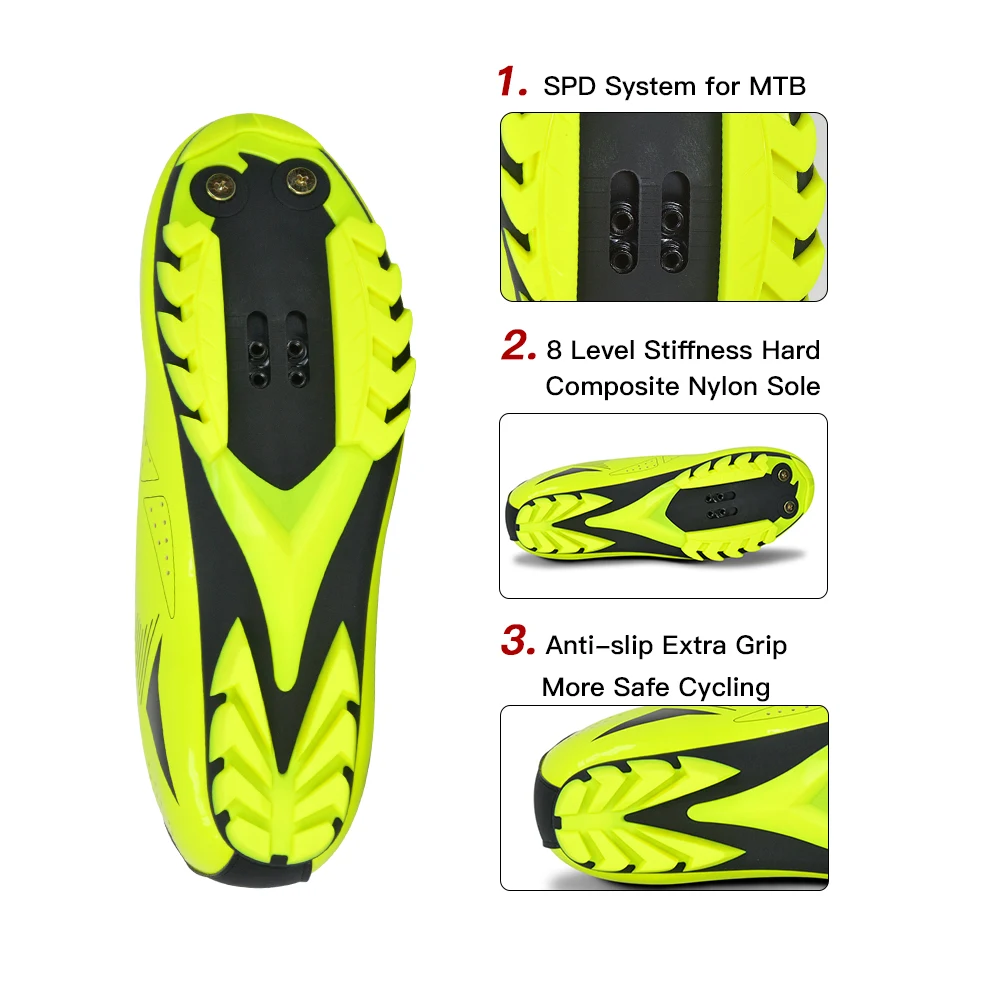 Chaussures VTT Homme avec Boucle Rotative, équipement de vélo pour un ajustement précis et un pédalage efficace, parfait pour les sentiers. — photo 3