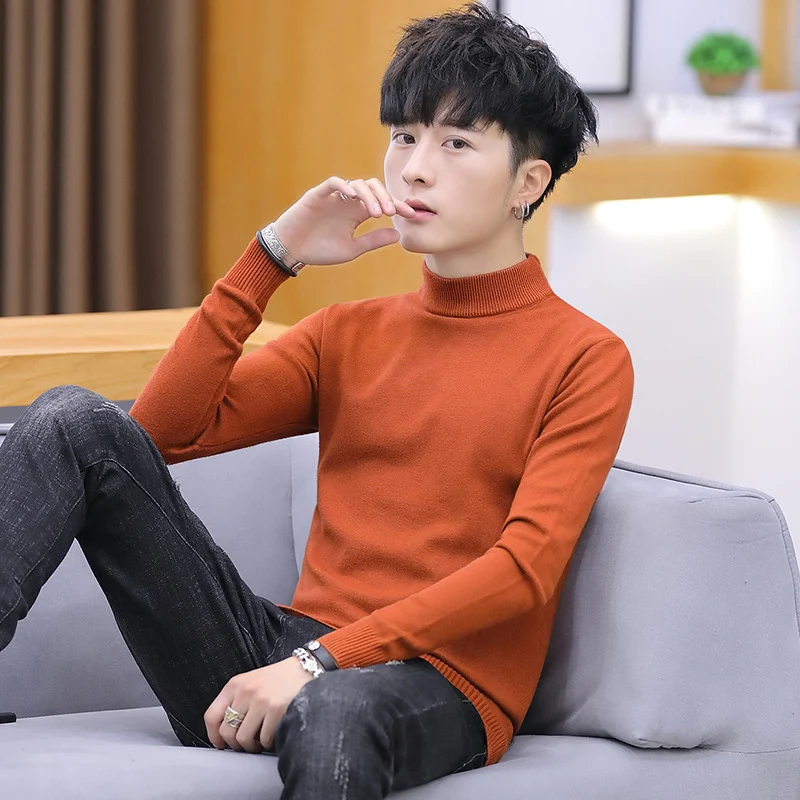 Title 4, Mens High-Neck Handsome Bottoming Shirt Sweate...