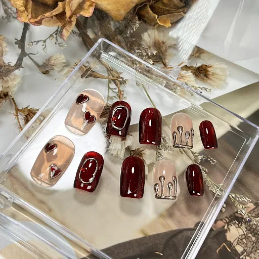 Title 2, Hot Red Cats Eye Brides Wedding Pure Hand-wor...