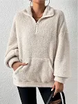 Women's Fashion Casual Plush Stand Collar Sweater – soft, warm, and perfect for everyday wear. Comfort and style combine — photo 5