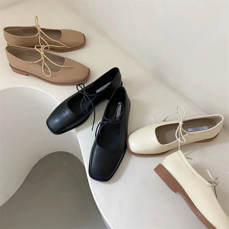 Title 3, Womens Fashion Mary Jane Square Toe Flat Botto...