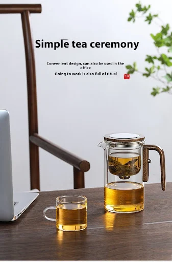 Title 3, Full Glass Teapot Tea Set with Tea Water Separa...