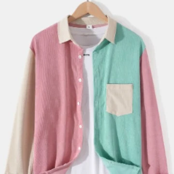 Fashion Trend Plaid Stitching Hooded Long-sleeved Shirt — photo 2