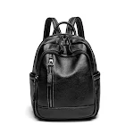 Mochila Feminina Preta Versátil e com Personalidade para Todas as Ocasiões. Combine com tudo e expresse seu estilo único. Essencial no seu guarda-roupa. — foto 1