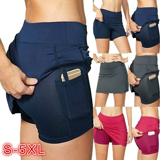 Title 2, Reine Farbe Fake zweiteilige Taschen Leggings. ...
