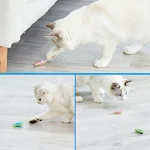 Pet Interactive Electric Bug Cat Escape Obstacle Automatic Flip Toy Battery Operated Vibration Pet Beetle Playing Toy — photo 2