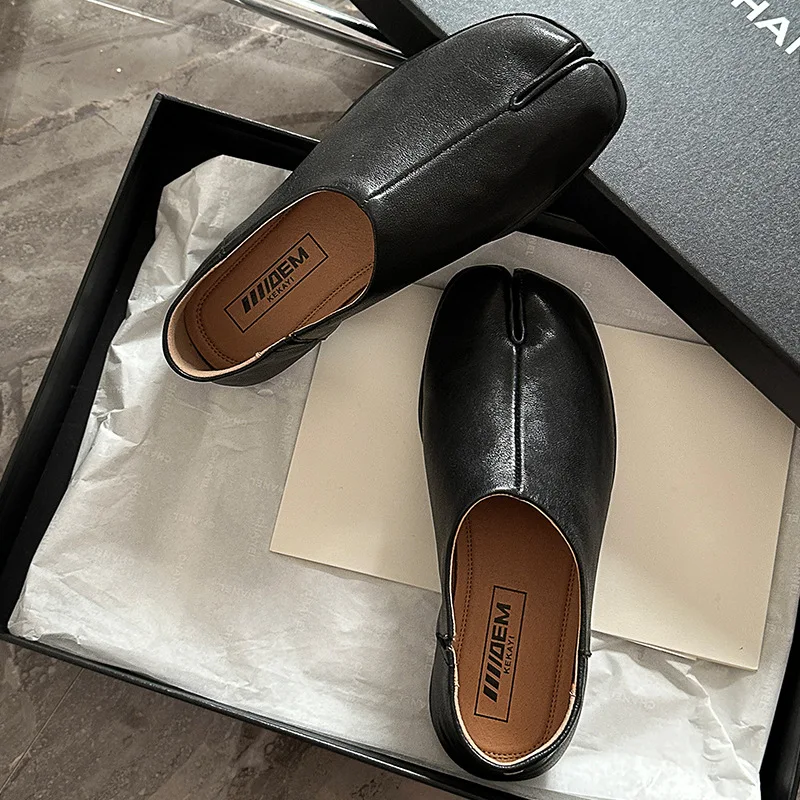 Neue Retro Split Toe Slip-on Freizeitschuhe für Damen Bequeme Pumps für Alltag und Freizeit Einfaches Anziehen und Stilvoller Look. — foto 3