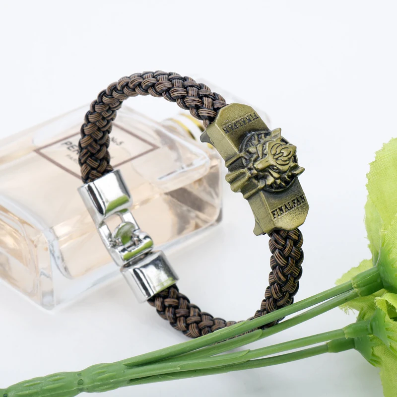Pulseira de lobos pulseira punk pulseira de couro — foto 5