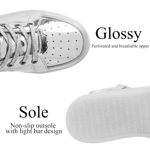 Title 12, Buty LED z wysoką cholewką, świecące buty do ta...