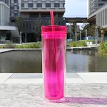 Straight Large Capacity Double Layer Cup With Straw Keeps drinks cold or hot longer Great for travel and everyday use En — photo 17
