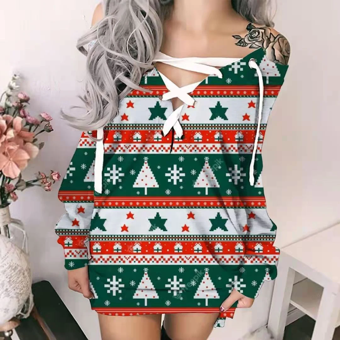 Suéter feminino de manga comprida de Natal outono e inverno — foto 5