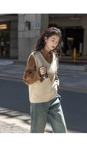 Title 23, Hong Kong Style Top Vintage Long Sleeve Shirt C...