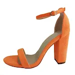 Damen Chunky High Heel Sandalen aus hell buntem Wildleder, ein stilvolles und bequemes Schuhwerk für einen auffälligen Auftritt. — foto 12