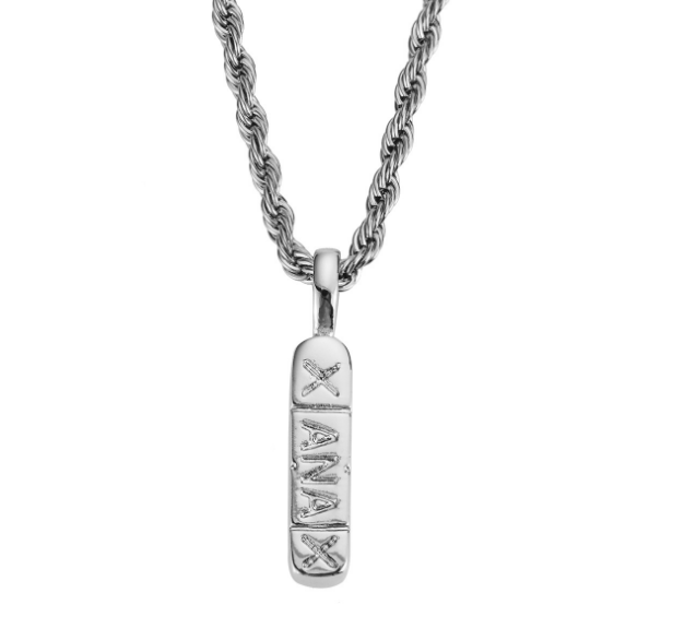 Tide Brand Men and Women Xanax colgante puro cobre dorado chapado en hip hop joyería — foto 1