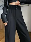 Dames Wijde Pijpen Broek Lente Herfst Mode Persoonlijkheid — foto 4