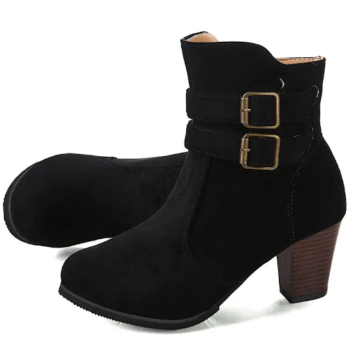 Title 3, Fivela lateral com zíper para botas femininas
