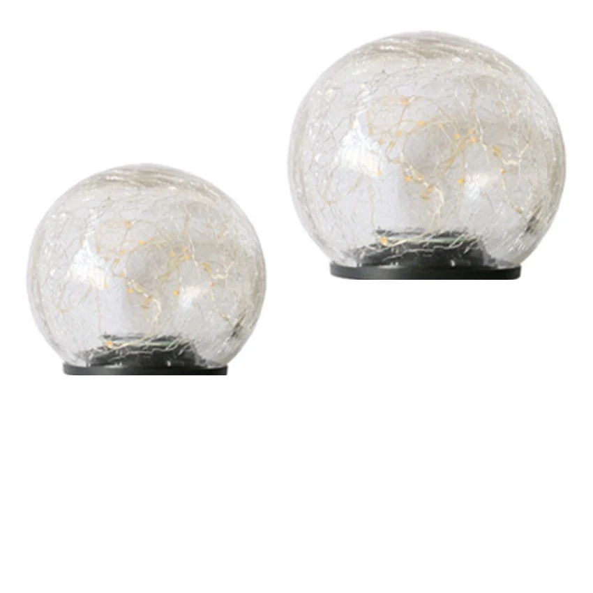 Cracked Glass Ball LED Solar Garden Light, Outdoor Waterproof Ground Lamp, Solar Power for Paths, Yards, and Lawns. — photo 2