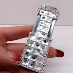 Diamond-encrusted Ladies Windproof Inflatable Lighter Straight Creative for reliable and stylish lighting in any conditi — photo 5