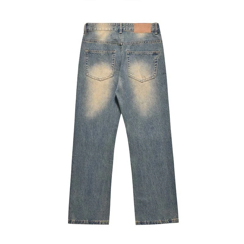 Retro Washed Ripped Jeans Loose Distressed Straight Casual Trousers - Comfortable and Stylish Jeans, Perfect for Everyda — photo 4