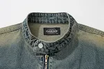 Jaqueta jeans American Workwear com costura, resistente e durável para trabalho pesado e estilo autêntico. — foto 3