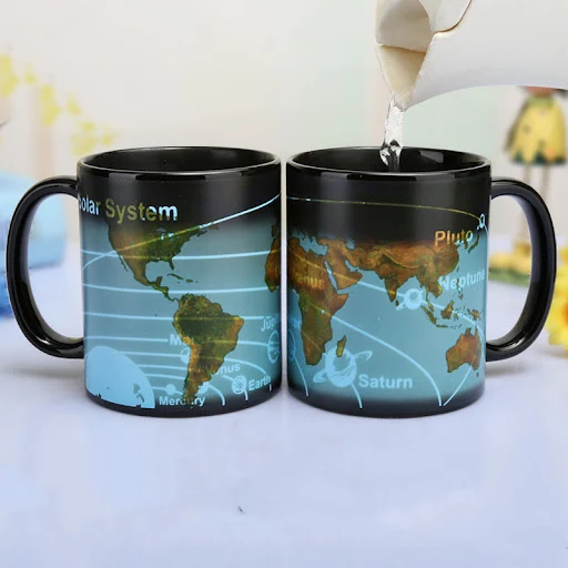 Title 5, Creative Thermochromic Solar System Earth Mug c...