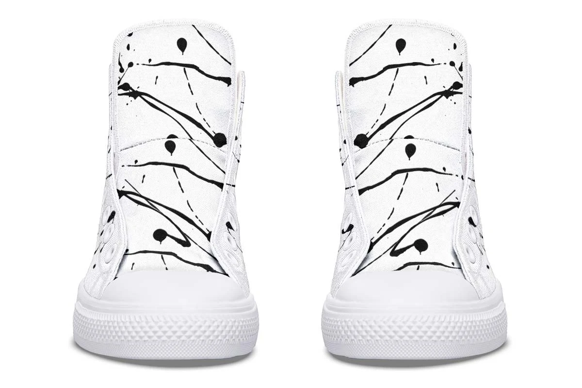 Title 7, Printed Couple High-top Canvas Shoes Comfortabl...