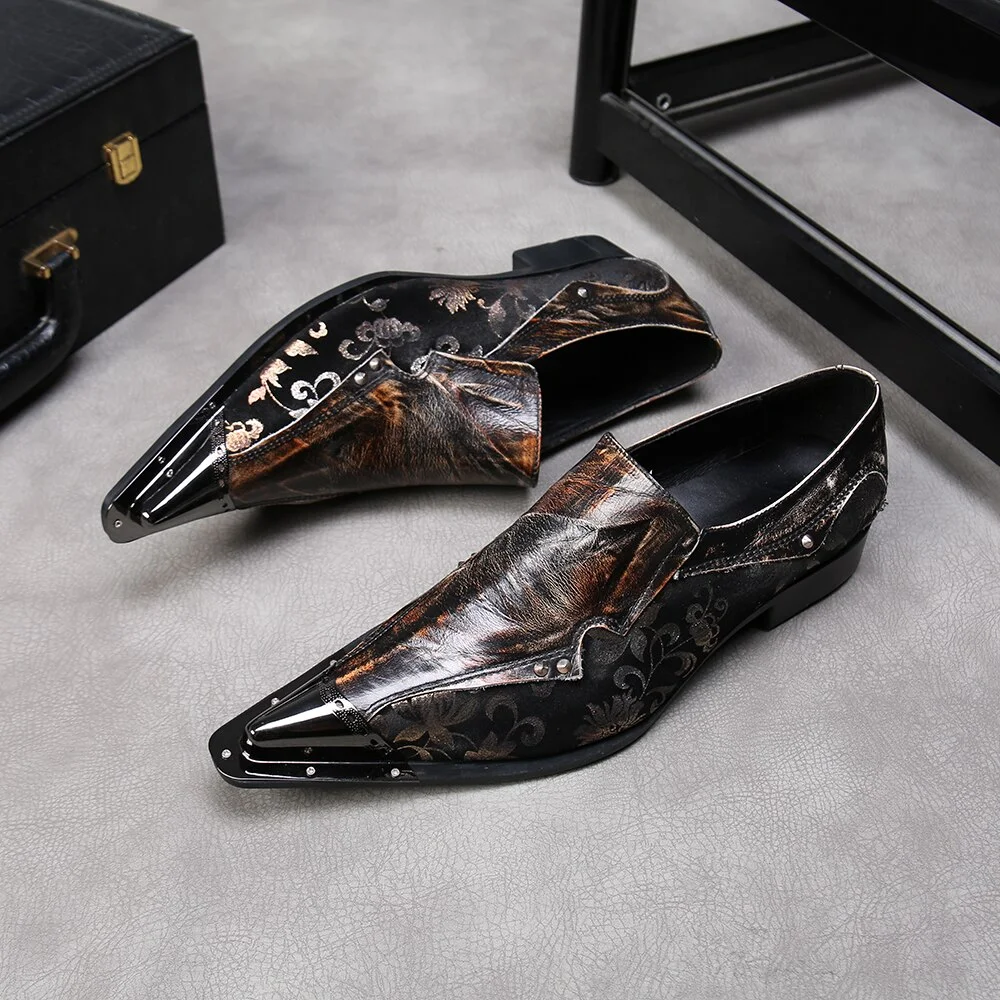 Sapatos Trend Set de cano baixo para homens, estilo casual de negócios. Sapatos de moda com personalidade para um visual moderno. — foto 1
