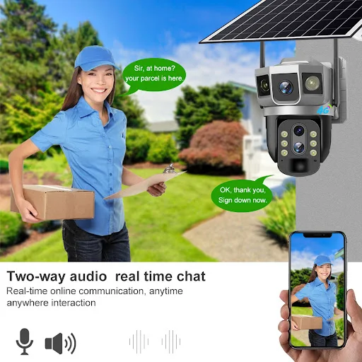 Title 11, V380 Three-Screen 4G Outdoor Smart Monitor Came...