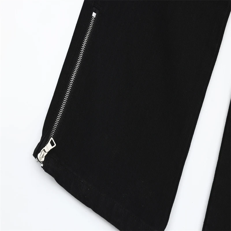 Title 12, Calças Cargo Jeans Soltas Casuais Multibolsos Z...