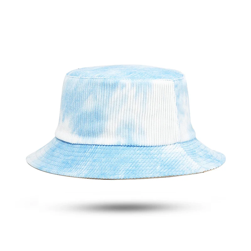 Title 10, Dubbelzijdige corduroy visserhoed met tie-dye. ...