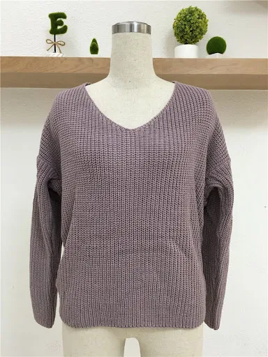 Title 9, Womens Knitted Round Neck Pullover Cross Sweater