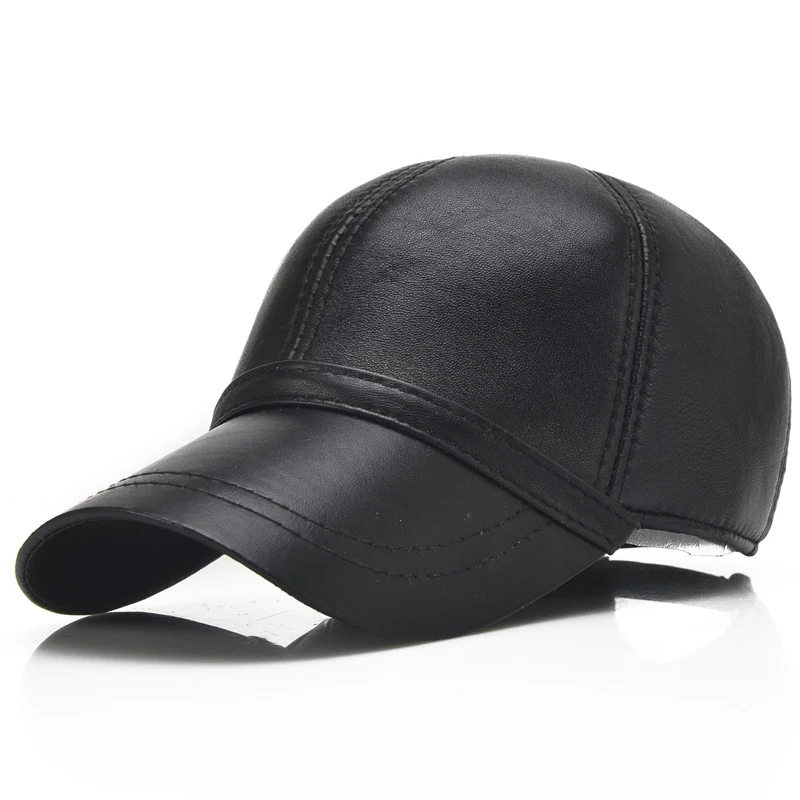 Cappellino da baseball casual leggero in pelle di pecora da uomo, comodo e traspirante, perfetto per uso quotidiano e tempo libero. — foto 1