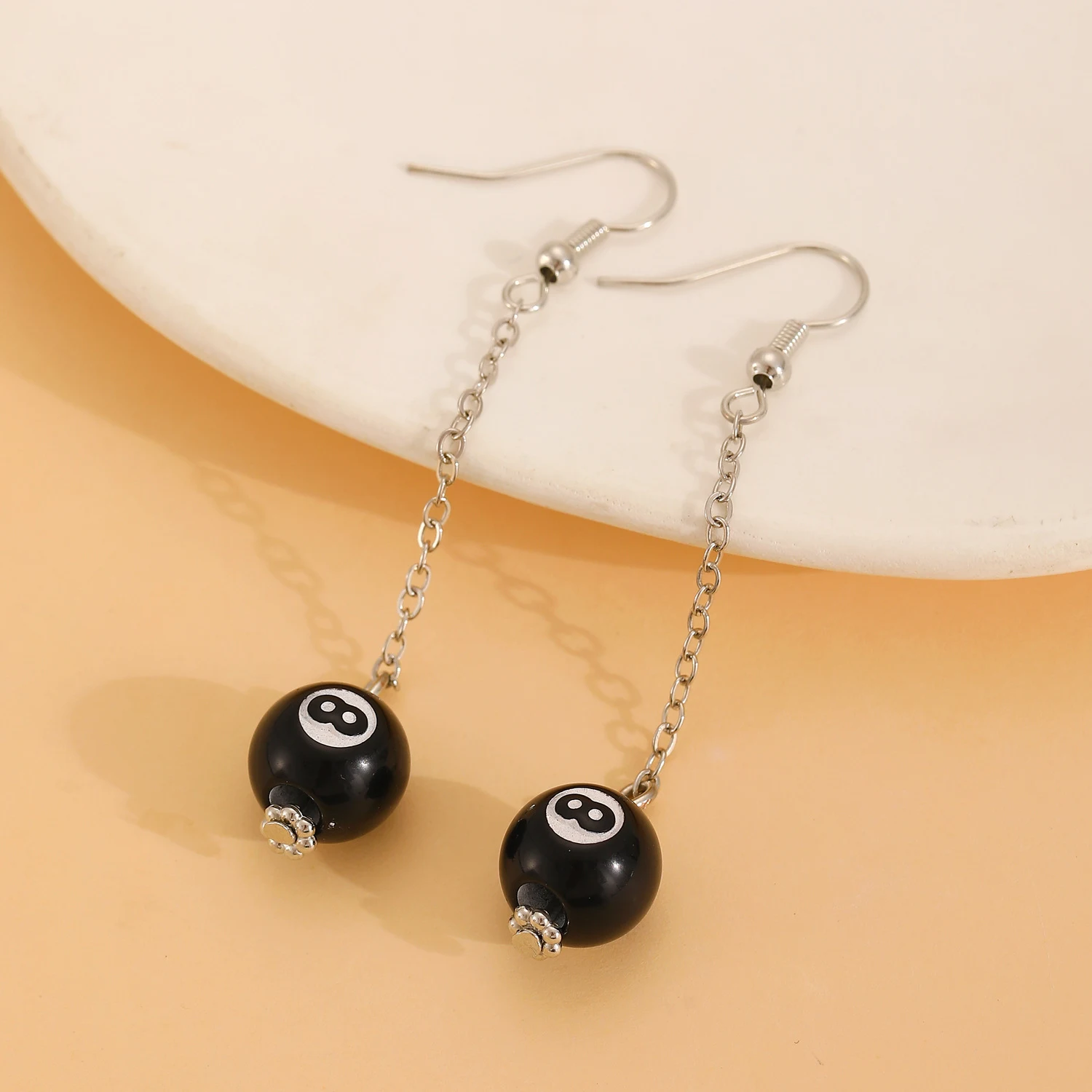Colar e Brincos Preto 8 de Tênis de Mesa Não Desbotam Joias Esportivas Duráveis e Perfeitas para Atletas e Entusiastas — foto 5