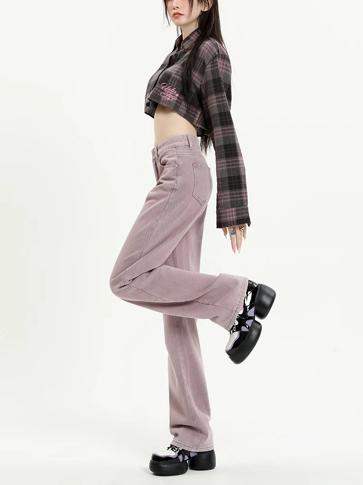 High Waist Straight Loose Slimming Plus Size Wide Legs Jeans offer a comfortable, flattering fit and a stylish, slimming — photo 4