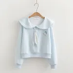 Suéter de gola de marinheiro para mulheres Top estilo preppy Conforto e estilo para um visual charmoso e elegante, perfeito para diversas ocasiões. — foto 5
