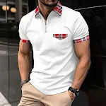 Camiseta masculina casual de manga curta em cor sólida, ideal para o dia a dia, confortável e estilosa, perfeita para um visual descontraído no verão. — foto 8