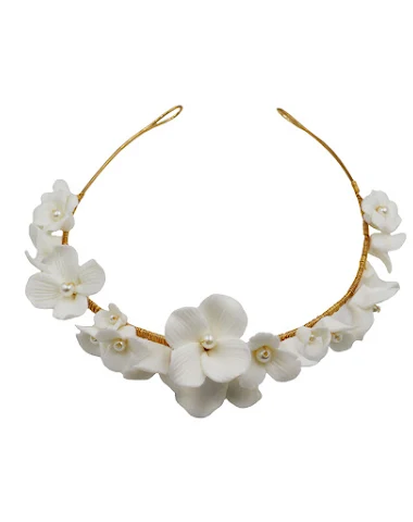 Occidental Ceramic Flower Bridal Hair Accessories