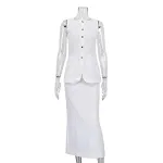 White With Lining