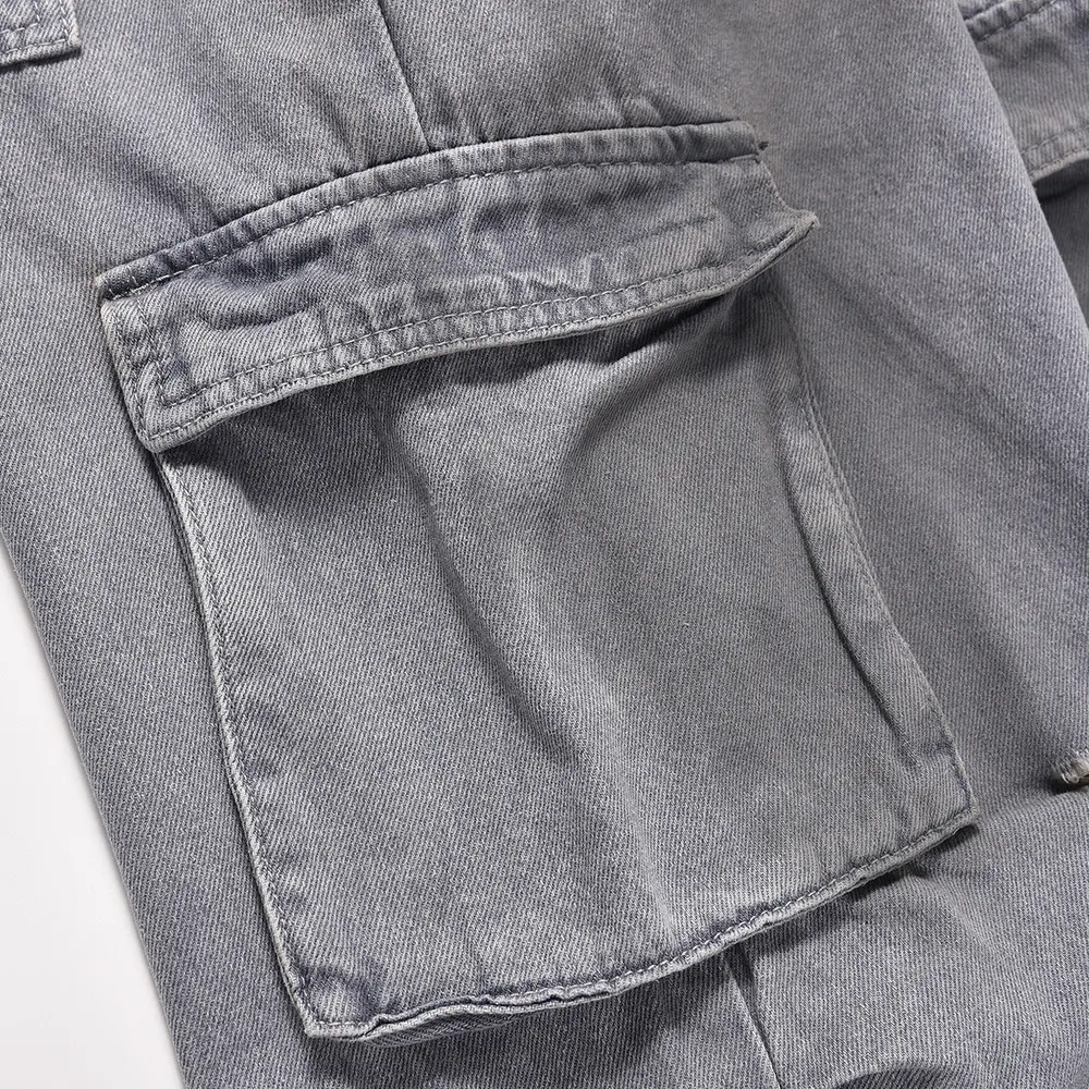 High Street Retro Denimhose, gewaschen und abgenutzt, mit Rissen, gerader Schnitt, für lässige Freizeitlooks, bequem. — foto 14